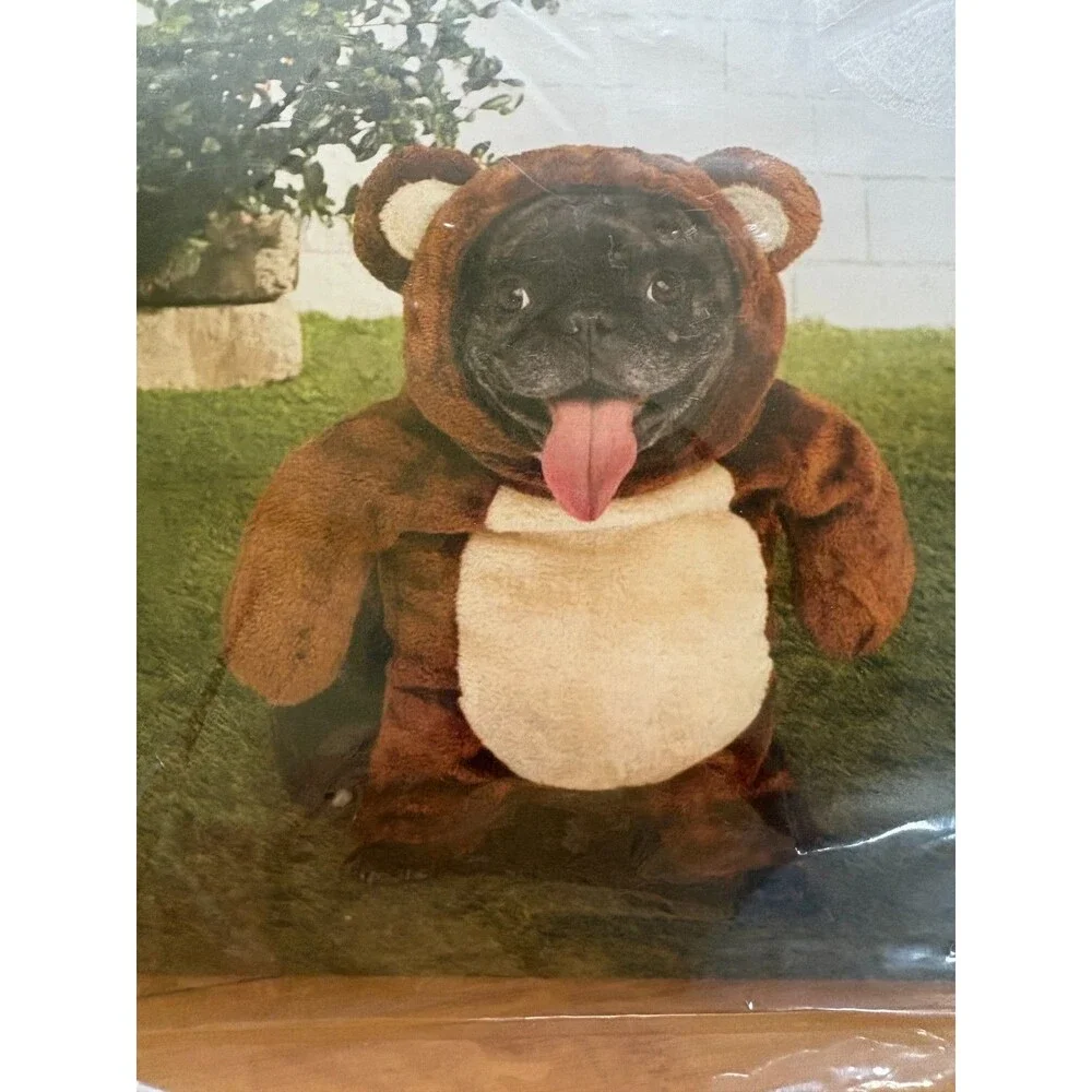Asland Teddy Bear Dog Costume XS Brown Tan Belly Halloween New NIB